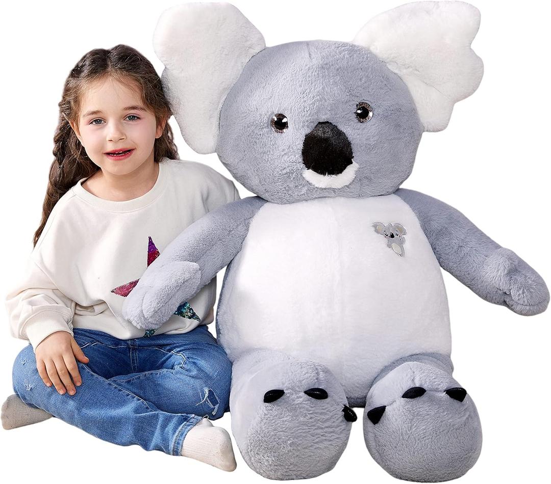 IKASA Large Koala Stuffed Animal Plush Toy,30" Giant Cute Jumbo Soft Toys Huge Big Size Fluffy Plushy Fat Oversized Plushie,Gifts for Kids