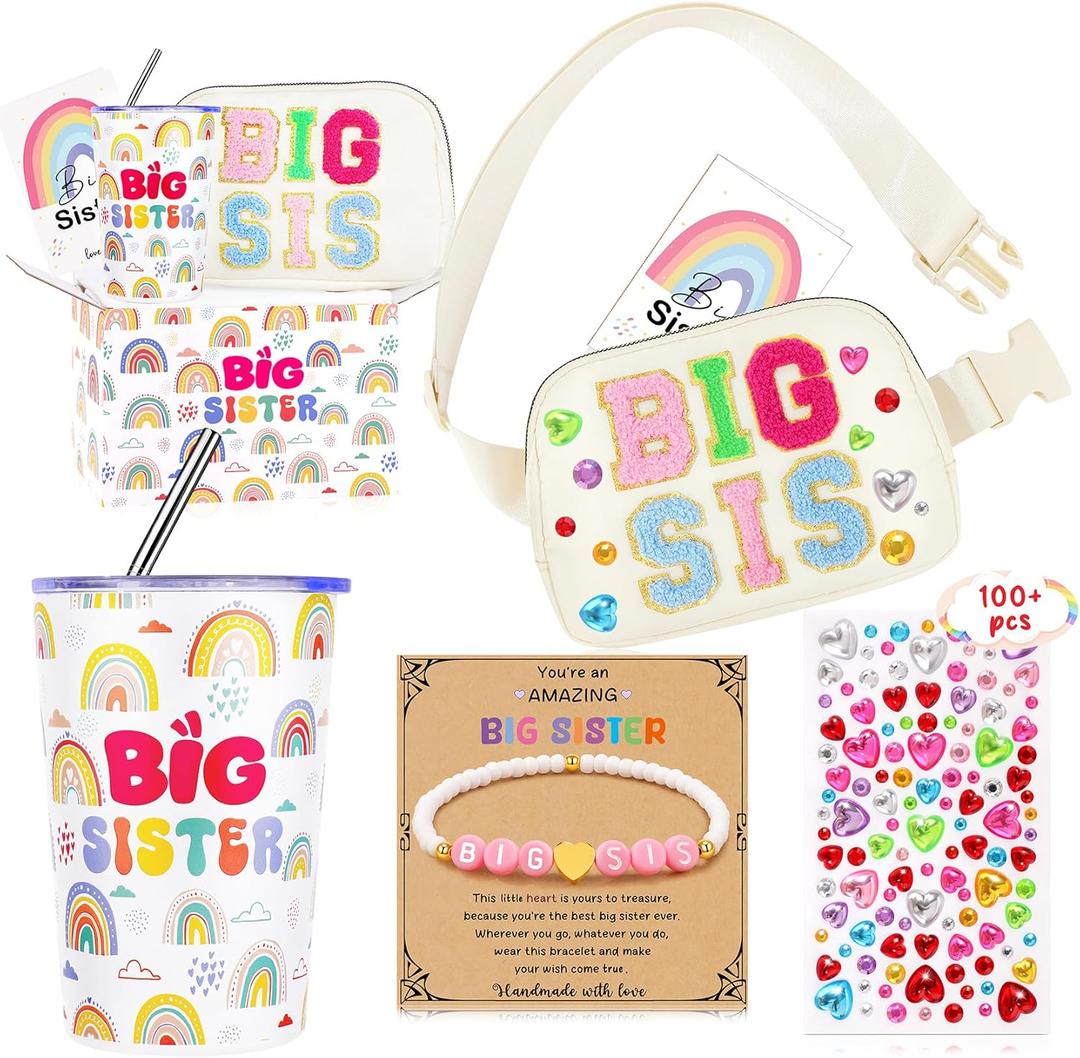 Big Sister Gifts for Girls, Big Sister Sis Gift Set of 5