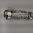 Exhaust Flex Pipe Universal Type 100% Stainless Steel For Heavy Duty and Cars (1 PC, 2.5X8X12 Clamps)