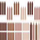 Nuanchu 100pcs Brown Spell Candles 4 Inch Unscented Mini Taper Candle Candlesticks Gradient Color for Chime Holders, Meditation, Birthday, Holiday Decoration, Ideal for Witches