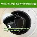 Ash Can with Handle Compatible with XL Big Green Egg,Charcoal Ash Collector Must Haves Green Eggs Accessories Carbon Steel Ash Pot with Enamel Coating Steel Folding Handle Kamado Ash Basket