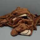 Snug Fit Unisex Adult Onesie Pajamas, Flannel Cosplay Animal One Piece Halloween Costume Sleepwear Homewear (Medium, Brown)