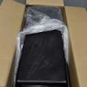 Utility Slim Storage Cart with Wheels, 4 Tier Small Rolling Cart with Wood Top, Metal Kitchen Bathroom Laundry Room Organization Trolley with Handle for Narrow Space  Black (7.1 inch wide)