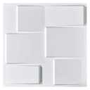 Art3d 19.7" x 19.7" (Pack of 12) Wall Panel Rectangle, White
