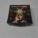 Christmas Star Tree Topper Lighted with 6 Projection Modes, 12-Pointed Star Christmas Tree Topper with Built-in LED Rotating Lights, Gold Christmas Tree Ornament for Xmas Holiday Decorations