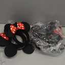 24Pcs Mouse Costume Deluxe Fabric Ears Headband Polka Dots Bow Hairs Accessories Headwear Party Favors Decorations
