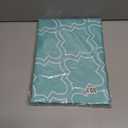 AooHome Fabric Tablecloth, Spill-Proof Water Repellent Table Cover Geometric Design for BBQs, Machine Washable, Heavy Weight, 70 Inch Round, Green