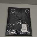 NICETOWN Pitch Black Solid Thermal Insulated Grommet Blackout Curtains/Drapes for Bedroom Window (2 Panels, 42 inches Wide by 63 inches Long, Black)