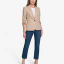 Tommy Hilfiger Womens Blazer Business Jacket with Flattering Fit and Single-Button Closure, Tobacco/Ivory, 14