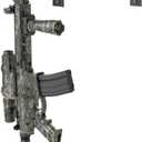 Gun Rack Wall Mount, Metal Shotgun Rack Indoor, Adjustable Rifle Storage Holder with Soft Padding, Vertical Gun Display Stand for Closet, Version Parallel to The Wall
