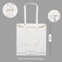 TOPDesign 24-Pack Economical 16"x15" Cotton Tote Bags, Lightweight Medium Reusable Grocery Shopping Cloth Bags, Suitable for DIY, Advertising, Promotion, Gift, Activity