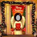 Christmas Angel Photo Door Banner 35x71inch Holiday Backdrop Party Decorations Merry Christmas Background Supplies Angel Gift Props for Indoor Outdoor Photography