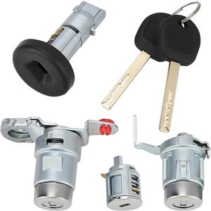 84668679 13590041 Ignition Lock Cylinder Switch & Door Handle & Tailgate Latch for 2014-2019 Chevy Silverado 1500 2500 3500 Suburban Tahoe Express, GMC Sierra Yukon Savana Replaces# 22855177 23476975