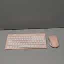 TECKNET Wireless Keyboard and Mouse Combo, Mini Cordless Computer Keyboard and Mouse Set 2.4GHz, Silent Adjustable 1600 DPI, Quiet Click, Lag-Free for Computer, Laptop, PC, Windows, Mac, Chrome OS (LIGHT PINK)