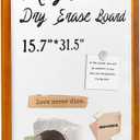 Dry Erase Board for Wall, 15.7" x 31.5", Frame Magnet Board for Wall Decorative, Aesthetic Whiteboard, Use as Bedroom, Dorm Room, Home and Office Decor