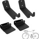 WALMANN 2 Pack Bike Pedal Hanger Wall Mount, Heavy Duty Horizontal Bike Rack for Garage Wall, Bike Display Stand for Home Holds Up to 70 LBS