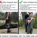 Homie Portable Pickleball Net Set with 4 Paddles, 4 Balls, Backpack Carrying Bag, 22 FT Regulation Size, Easy Setup for Outdoor Indoor, Weather Resistant Metal Frame (Blue)