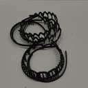 8 PCS Fashion No Slip Effortless Plastic Headbands with Teeth Comb Black Skinny Hair Accessories Bands for Women Men Teen Girls, Matte Black