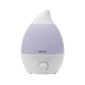 AIRCARE Aurora Ultrasonic Cool Mist Humidifier, Whisper-Quiet between 8-24 hours, Seven Color LED Night Light, Essential Oil Tray and Automatic Shut-Off for Baby, Nursery or Bedroom (White, 1 gal)