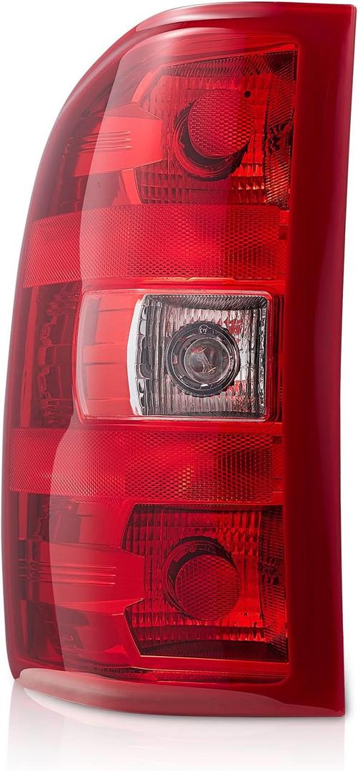 Compatible with Chevy Silverado 1500 2500 HD 3500 HD 2007-2013 LED Tail Lights assemblies Wiring Harness tail lamp (Black housing/Clear Lens) 2pcs