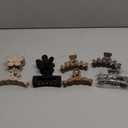 Sunolga 8PCS Hair Clips for Women, Flower Claw Clips for Thick Hair, Non-Slip Hair Accessories - 4 Styles, Neutral Colors Hair Clips and Variety Pack, Ideal for Girls