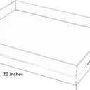 Clear Rectangular 16x20 Inches Acrylic Ottoman Tray Decorative Serving Tray with Cutout Handles Organizer Tray on Coffee Table Countertop Big Breakfast Bed Tray Living Room Appetizer Serving Food