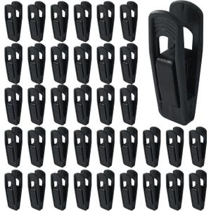 40 Pcs Black Plastic Baby Hanger Clips, Slim-line Finger Clips Kit for Skirt Pants Clothes Velvet Hanger