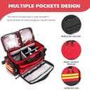 Empty Medical Bag First Aid Bag Home Health,First Aid Storage with Detachable Divider Medical Supplies Emergency Responder for Nursing Student,Therapist,Doctors