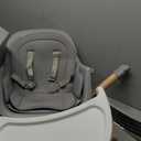 Ezebaby Portable Baby High Chair, High Chairs for Babies and Toddlers with Adjustable Legs, 6-in-1 Convertible to Booster Seat for Dining Table, Toddlers High Chair with Double Cushions - Grey (Grey)