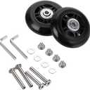 OwnMy 75 x 24mm Luggage Suitcase Replacement Wheels, Rubber Swivel Caster Wheels Bearings Repair Kits, Set of 2