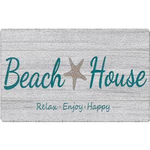 Beach House Door Mat, Beach House Decor, Beach Welcome Mats Outdoor, Summer Beach Front Doormat Outdoor Entrance, Coastal Door Mats, Summer Door Mat, Nautical Doormat, 17x30 Inch
