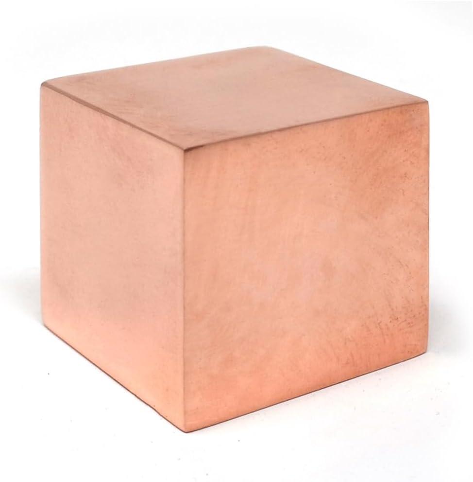 100% Solid Copper Cube ~1.25in 6 Sided Shaped for Meditation, Body Healing, Reiki Balancing Chakras, Crystal Recharging, Focused Energy
