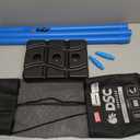 DSC Plastic Cricket Stump Set with 3 Stumps, 2 Bails and 1 Base, Size-Mens, Color - Blue