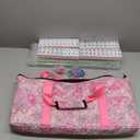 American Mahjong Game Set, 166 Pink Tiles (1.2), 4 All-in-One Color Rack/Pushers & Drawstring Bag, Complete Mahjong Sets with Pink Printed Carrying Bag and Mahjong Tile Set Accessories
