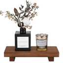 zoocatia Small Wood Tray Pedestal Stand Farmhouse Bathroom Decor Decorative Wooden Riser Kitchen Soap Dish Holder for Vanity, Counter, Sink, Walnut