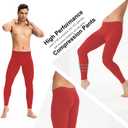 LEICHR 1/3 Pack Mens Compression Pants Running Tights Athletic Sports Baselayer Pockets Basketball Active Tights (S)