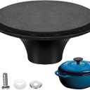 Dutch Oven Knob Replacement Pot Lid Handle Compatible with Le Creuset, Aldi, Lodge and Other Enameled Dutch Oven, Black(1 Set)