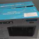 Emerson MW7302B Compact Countertop Microwave Oven with Touch Control, LED Display, 700W, 10 Power Levels, 6 Auto Menus, Glass Turntable and Child Safe Lock, 0.7 Cu., Ft. Black