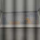 Wireless Keyboard Creamy Membrane with Rainbow Backlight,3-Mode Connectivity (BT/2.4G/USB-C) with LCD Screen & Multifunction Knob,200H Battery, 94 Key PBT Keycaps, Quiet Typing for Office/Home/Gaming