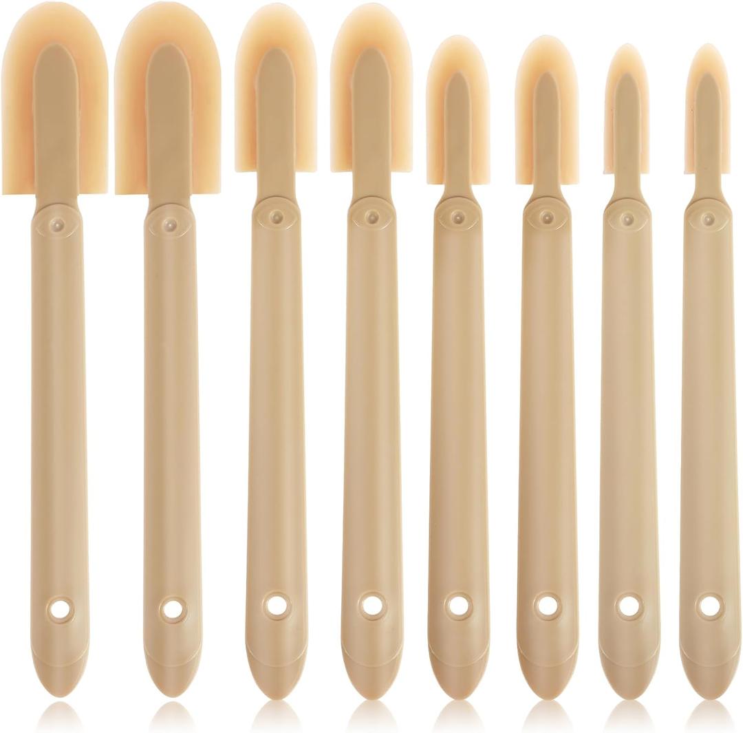 8PCS Rubber Caulking Tool Kit, Caulking Finishing Tool Rubber, Silicone Caulking Tool Caulk, Grout Sealant Applicator Tool, 4 Size Rubber Spatula Caulking Tool for Brick Skirting Kitchen Bathroom