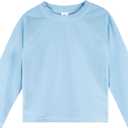 Gerber Unisex Baby Toddler UPF 50+ Long Sleeve Rashguard Swim Shirt (2T, Light Blue)