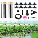 Garden Drip Irrigation System, 32.8ft Garden Sprinkler System 360 Degree Adjustable Drip Irrigation Kit for Greenhouse Yard Lawn Plants (10 Spray Nozzles)