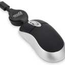 EEEKit Mini Wired USB C Mouse, 3-Button Retractable Corded Mouse Optical Computer Mice for Laptop PC MacBook iPad Smartphones, Black