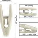 Velvet Hangers Clips, 20 Pack Ivory Pants Hanger Velvet Clips, Strong Hanger Clips Perfect for Thin Felt Hangers