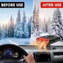 12V 150W Car Heaters, Portable Electronic Auto Fan Heater 2 in 1 Heating & Cooling Function Fast Heating Car Defrost Defogger Auto Heater Fan Plug (Red & Black)