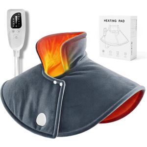 Predoks Heating Pad for Neck and Shoulders and Back, Pain Relief Heated Shoulder Wrap with Adjustable Button, 6 Heating Setting and 4 Auto-Off Timer, Gifts for Mom Women Christmas Birthday