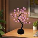 TRAVELER Cherry Blossom Tree Light Lamp, 36 LED Bonsai Tree Lights Japanese Decor Battery and USB Operated for Bedroom Home Decor
