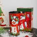 Christmas Ceramic Coffee Mug Snowman Travel Cup with Gift Box, 17oz Latte Cup for Xmas Holiday Party, Microwave Safe