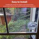 Diyeeni RV Screen Door Slide Panel, Replacement RV Screen Door Parts, Plastic Clear Slide Panel with Push Down Knob Opener, Easy Installation, OE Number-239061, 12x9.75 inches