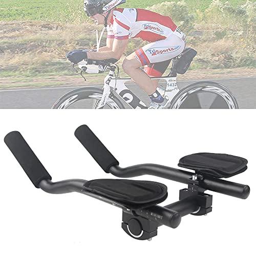 Bike Aero Bar, Aluminum Alloy Aero Bars for Road Mountain Bike, Bicycle Racing TT Handlebar Clip on Armrest Bar, Relaxation HandleTriathlon Handlebars